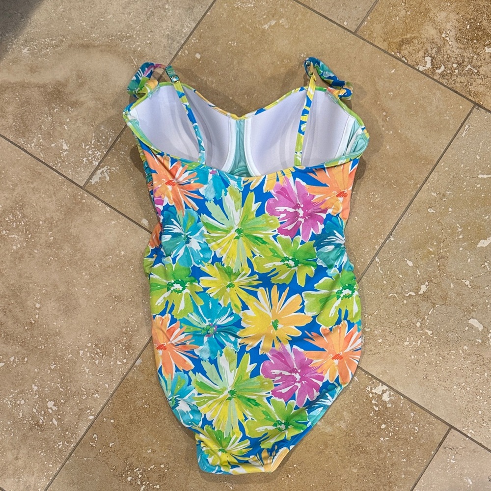Women’s Bleu By Rod Beattie Floral One Piece Swimsuit - Picture 3 of 4